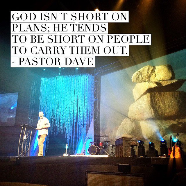 “God isn’t short on plans; He tends to be short on people to carry them out.” @PastorDGriff #TheStones
