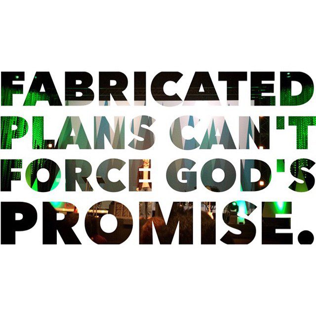 “Fabricated plans can’t force God’s promise.” @justinmccarty @questcommunity #Christmas