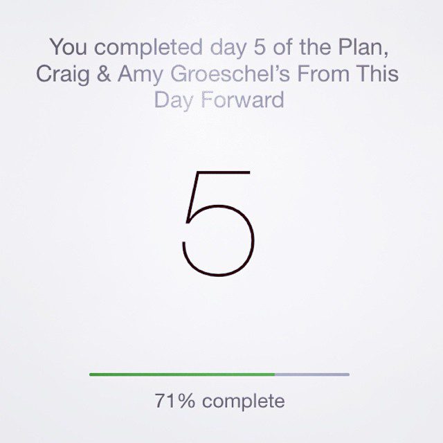 Day 5 of marriage reading plan complete. #Forward #LoveMyWife #Faithful