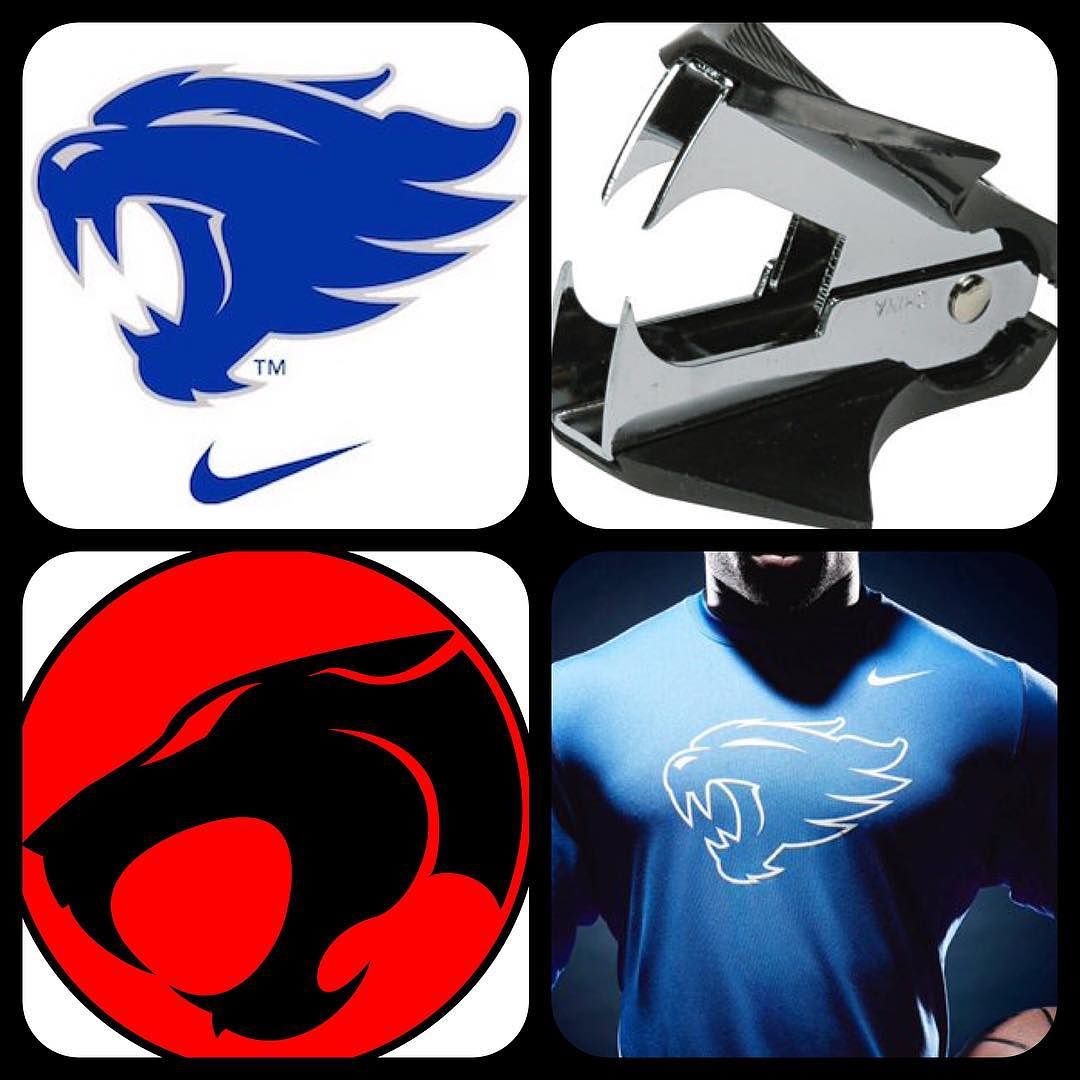 Dear Nike and Wildcats, should you pay royalties to Thundercats or the staple remover 1st? #DesignInspiration #bbn