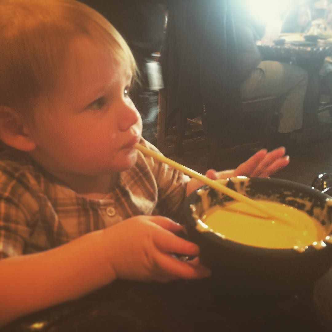 When a fork, spoon or chip no longer cut it. #CheeseDip #SmartToddler
