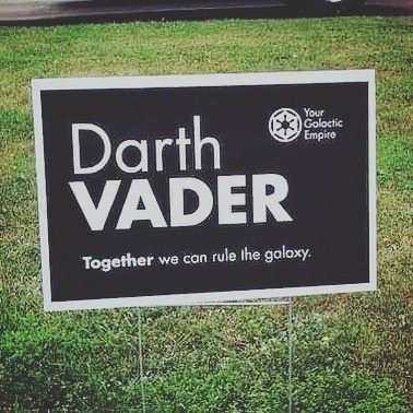 Don’t forget to vote today! #Primary #RockTheVote #GalacticEmpire