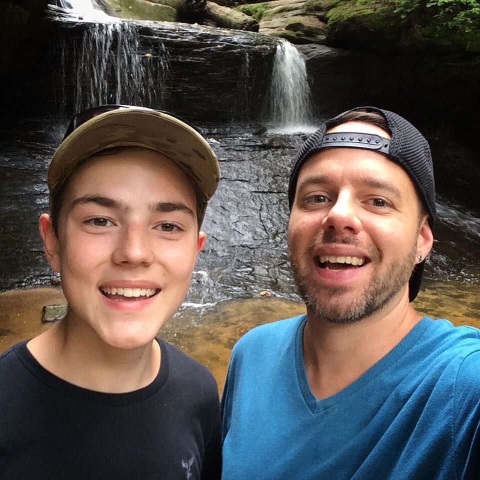 Little hiking trip to The Gorge today. #FatherSonTime #RockBridge