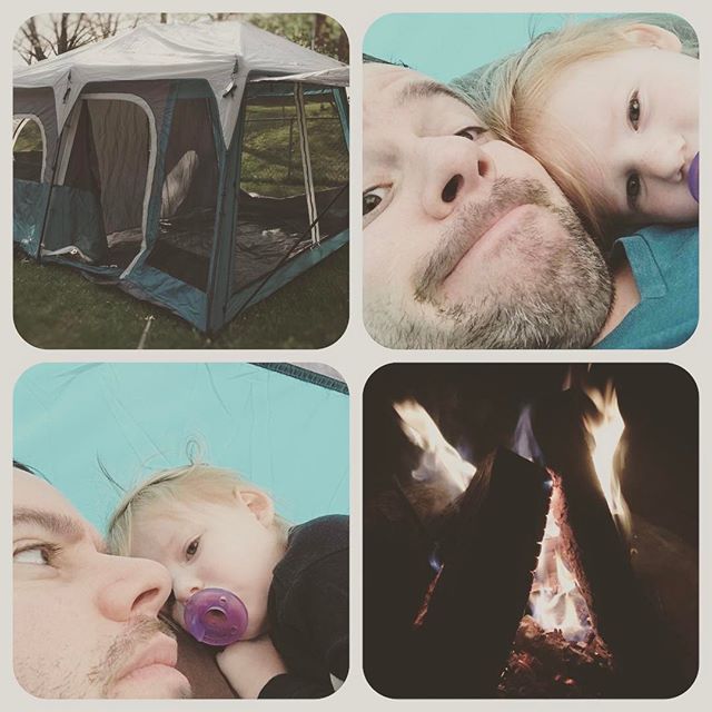 Overnight backyard tested and approved. #Camping #Kentucky #CampFire #Tent #DaddyDaughter